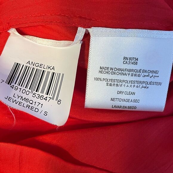 BCBGMAXAZRIA Angelika Red Dress High/Low S - Picture 6 of 6